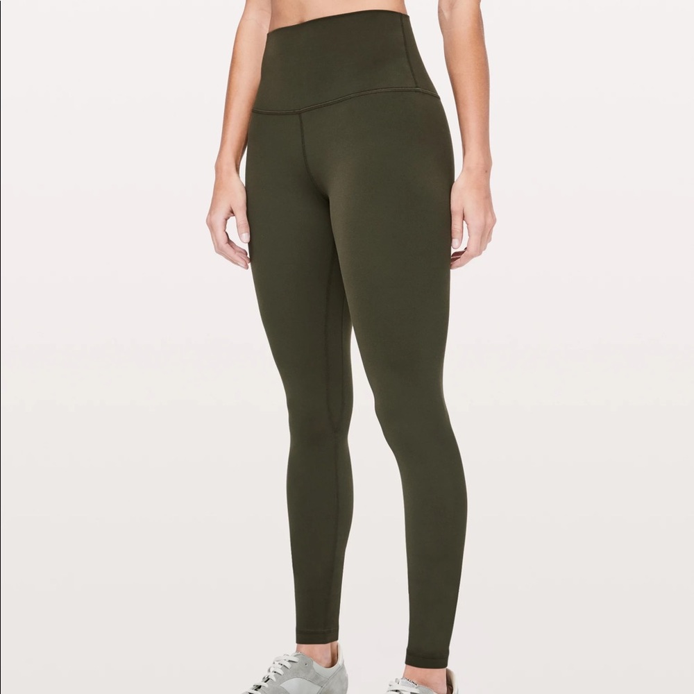 Army Green high waisted align leggings size 4
